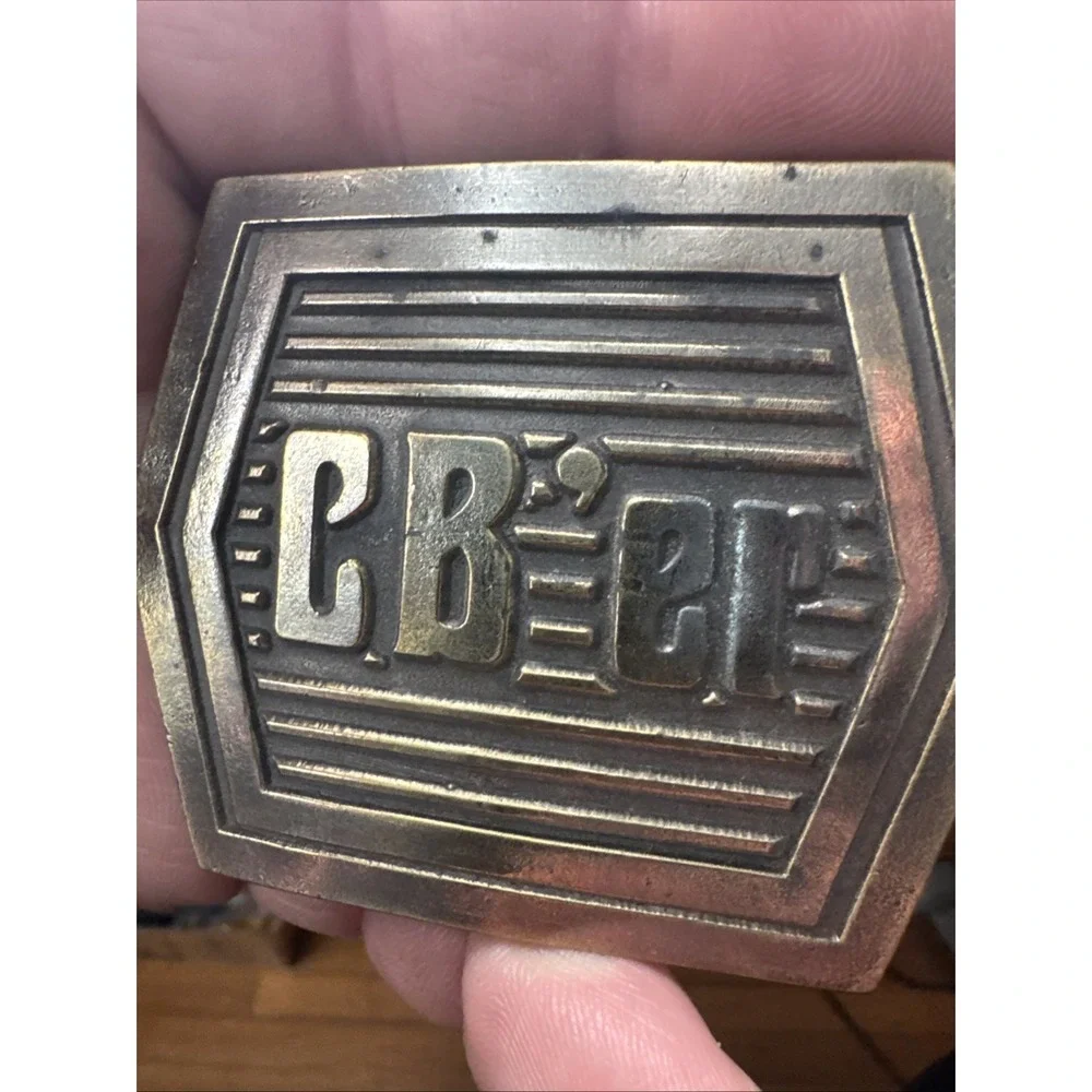 Vintage Old CB Radio Er Cb'er Belt Buckle Wyoming Studio‎ Art Works 1976